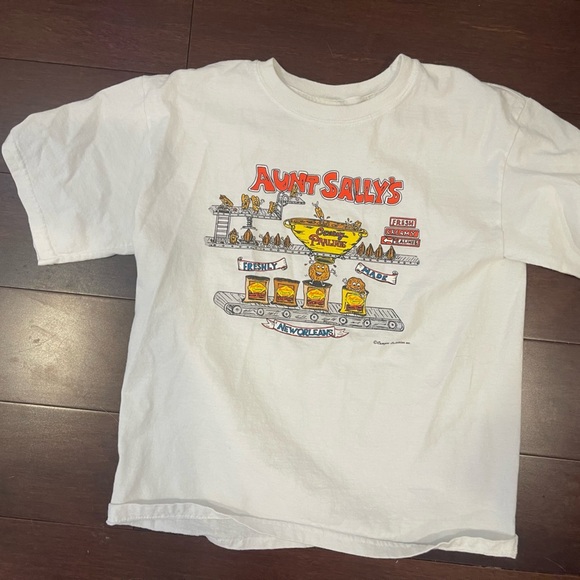 vintage White Graphic T-Shirt with from aunt sally’s pralines in new orleans - Picture 1 of 5